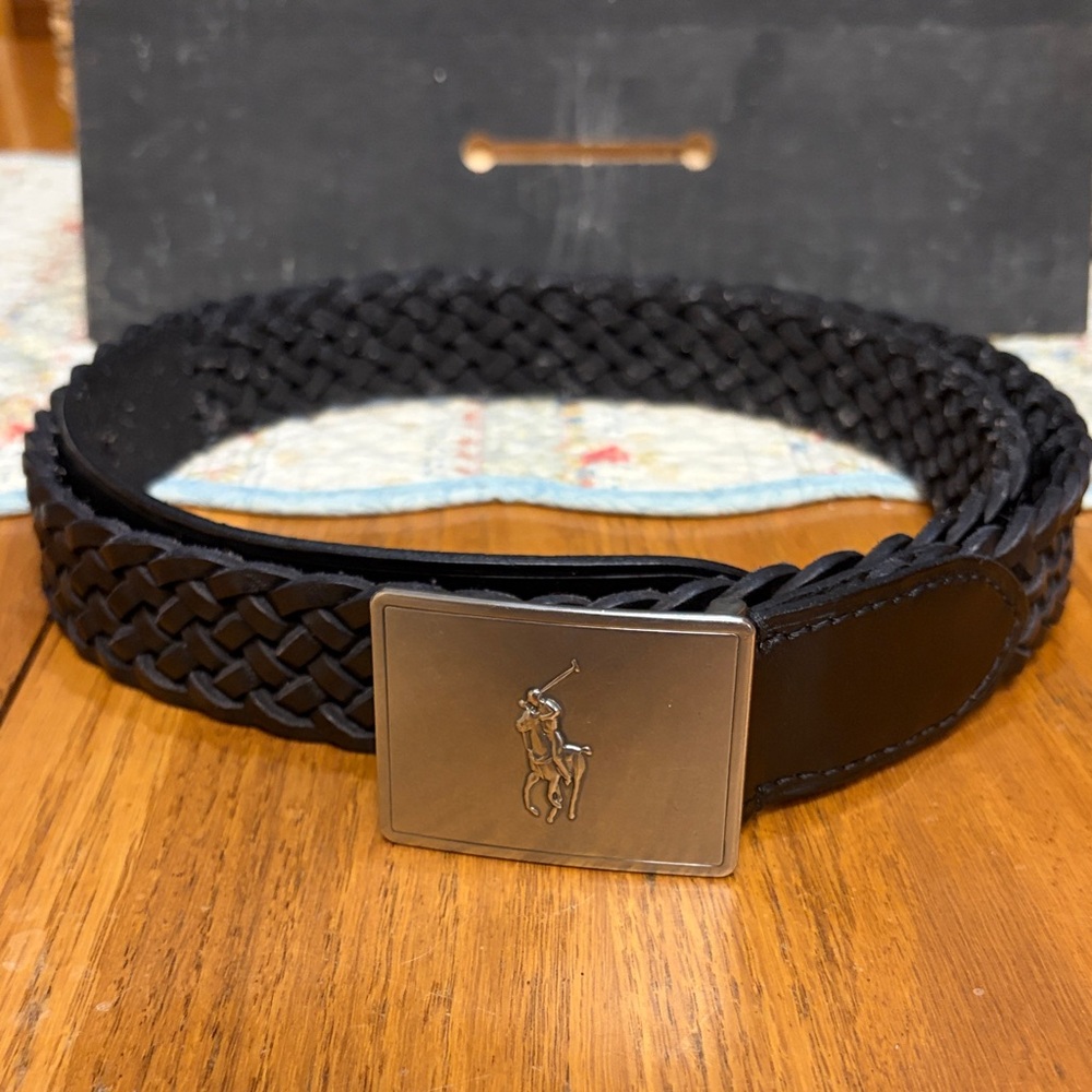 Polo Ralph Lauren Black Braided Belt